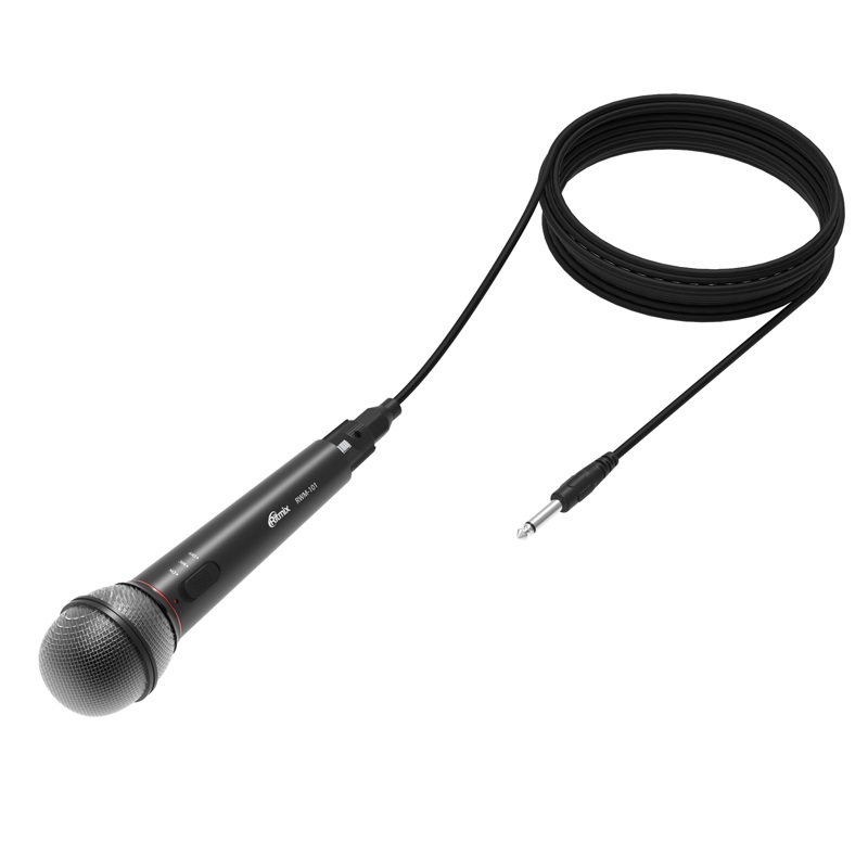Микрофон динамический беспроводной/проводной Ritmix RWM-101 черный