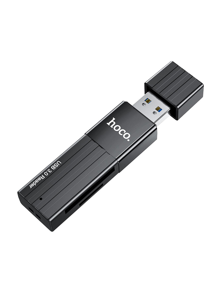 Картридер Hoco HB20 2 в 1 USB 3.0 черный Картридер Hoco HB20 2 в 1 USB 3.0 черный