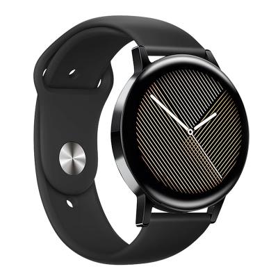 Универсальный ремешок для часов 22мм HOCO WH11 Flexible series classic силиконовый застежка кнопка черный (black)