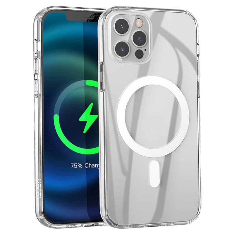 Изображение Чехол накладка для iphone 16 Pro (6.3) HOCO Magnetic защита углов силикон с магнитом для magsafe прозрачная фото Чехол накладка для iphone 16 Pro (6.3) HOCO Magnetic защита углов силикон с магнитом для magsafe прозрачная