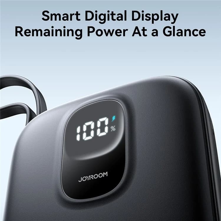 Изображение Внешний аккумулятор повербанк Power bank Joyroom JR-PBF18 10000mAh 22.5W с дисплеем черный фото Внешний аккумулятор повербанк Power bank Joyroom JR-PBF18 10000mAh 22.5W с дисплеем черный