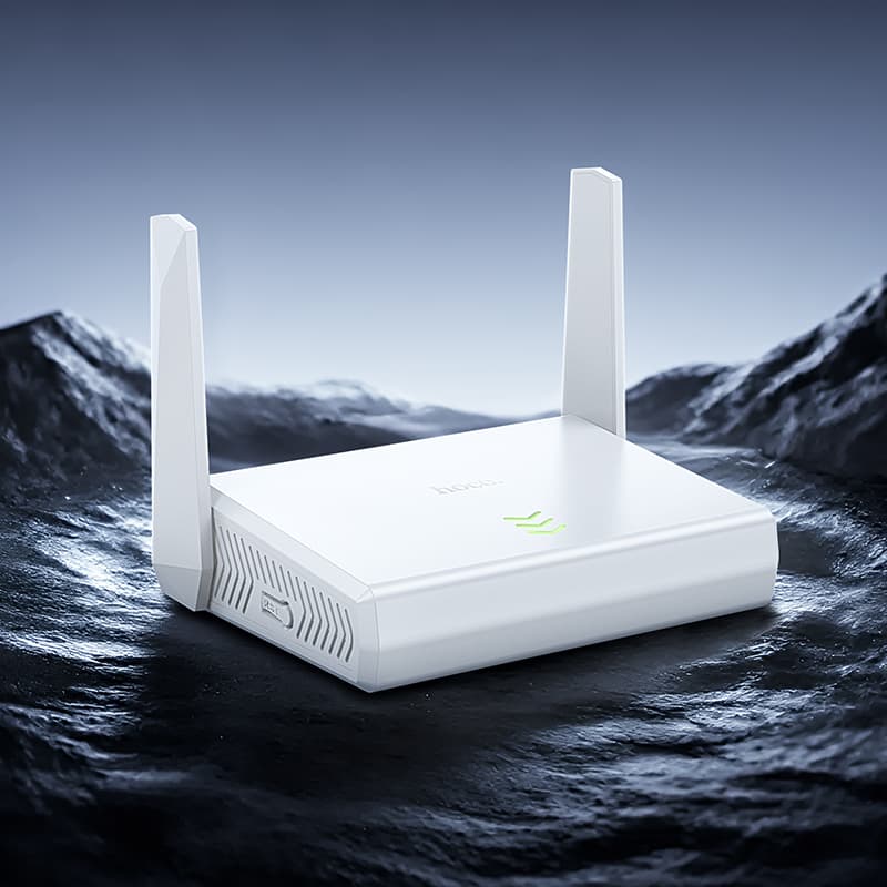 Проводной WiFi Роутер мини Hoco HI36 Wi-Fi4 2.4ГГц 300Мбит/с белый