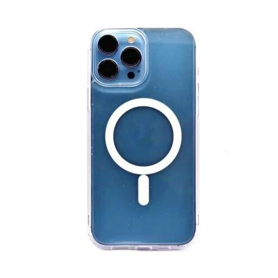 Чехол накладка для iphone 15 (6.1) HOCO защита углов силикон с магнитом прозрачная