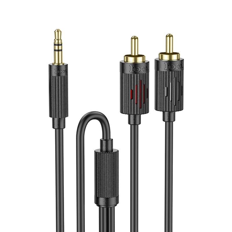Аудио-кабель HOCO UPA28 AUX Jack 3.5 - 2RCA тюльпаны 1.5м черный Аудио-кабель HOCO UPA28 AUX Jack 3.5 - 2RCA тюльпаны 1.5м черный