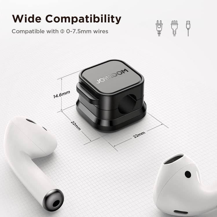 Изображение Органайзер держатель для проводов магнитный Joyroom JR-ZS368 Magnetic самоклеющиеся 6шт белый фото Органайзер держатель для проводов магнитный Joyroom JR-ZS368 Magnetic самоклеющиеся 6шт белый