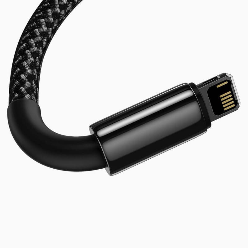 Кабель для зарядки iphone Lightning Baseus Tungsten Gold CALWJ-A01 2.4A 2м черный Кабель для зарядки iphone Lightning Baseus Tungsten Gold CALWJ-A01 2.4A 2м черный