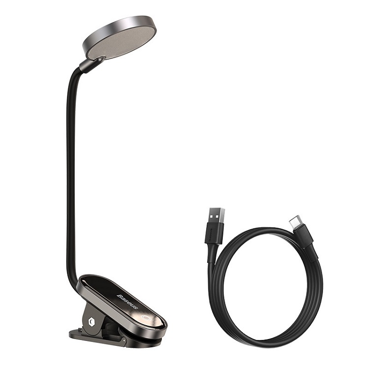 Лампа настольная мини Светильник с прищепкой Baseus Comfort Reading Mini Clip Lamp DGRAD-0G темно-серый Лампа настольная мини Светильник с прищепкой Baseus Comfort Reading Mini Clip Lamp DGRAD-0G темно-серый
