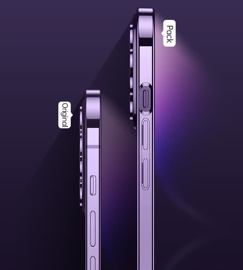 фото Чехол накладка для iphone 16 Pro Max (6.9) SULADA Qiang Ci силикон прозрачная, золотой бампер с магнитом для magsafe, защита линз