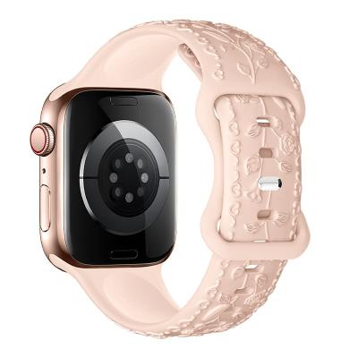 Ремешок для Apple Watch 38/40/41mm HOCO WA30 Flexible series 3D solid color силикон розовый песок (powder sand)