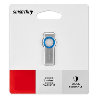 Флеш-накопитель Smartbuy MC2 Metal серебро с синим 32Gb