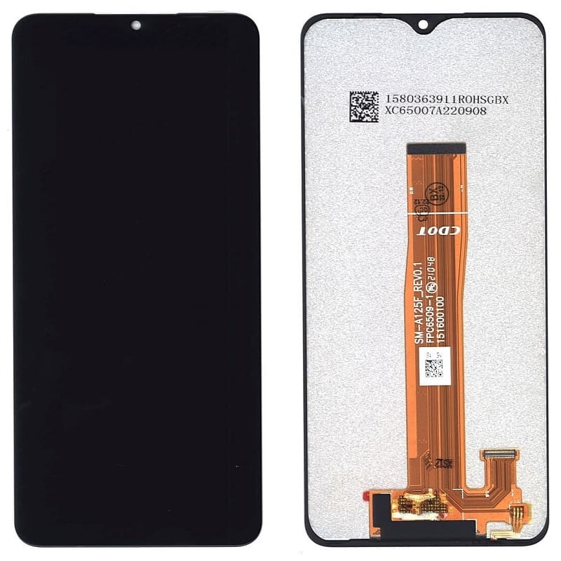 Дисплей для Samsung A12/ A125F (L) "как новый" + тачскрин черный Дисплей для Samsung A12/ A125F (L) "как новый" + тачскрин черный