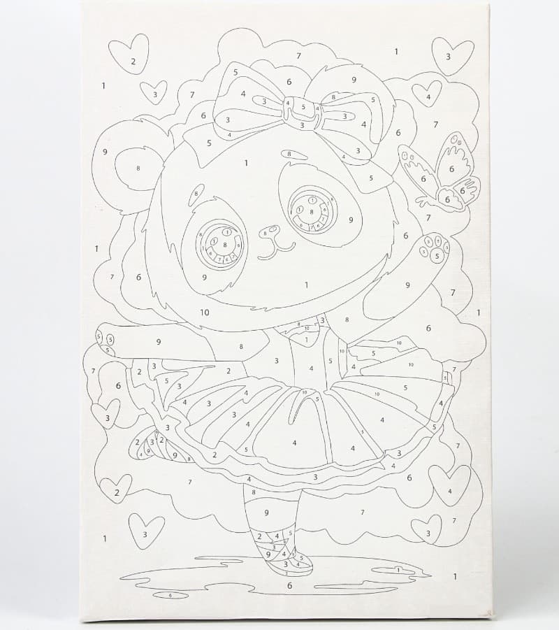 Набор для творчества картина по номерам Панда балерина 20х30см SimaLand 10667306