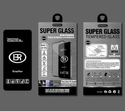 Защитное стекло для Samsung S24 Ultra Brauffen 5D разблокировка отпечатков пальцев черное (полностью на клею)