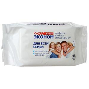 Влажные салфетки Эконом  N70 для всей семьи