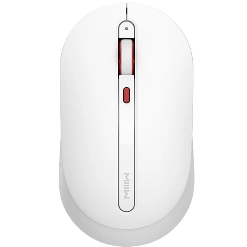 Мышь беспроводная Xiaomi MIIIW Wireless Mute Mouse белая с красным