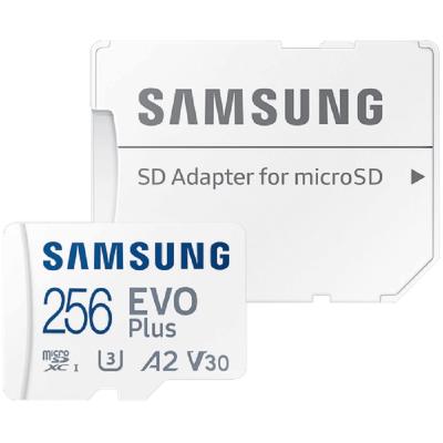 Карта памяти Samsung Micro SDXC Evo Plus UHS-1 U3 A2 V30 4K 130MB/s Class 10 256Gb 