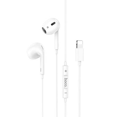Наушники проводные разъем Lightning для iP Hoco M111 Max белые с чипом MFI