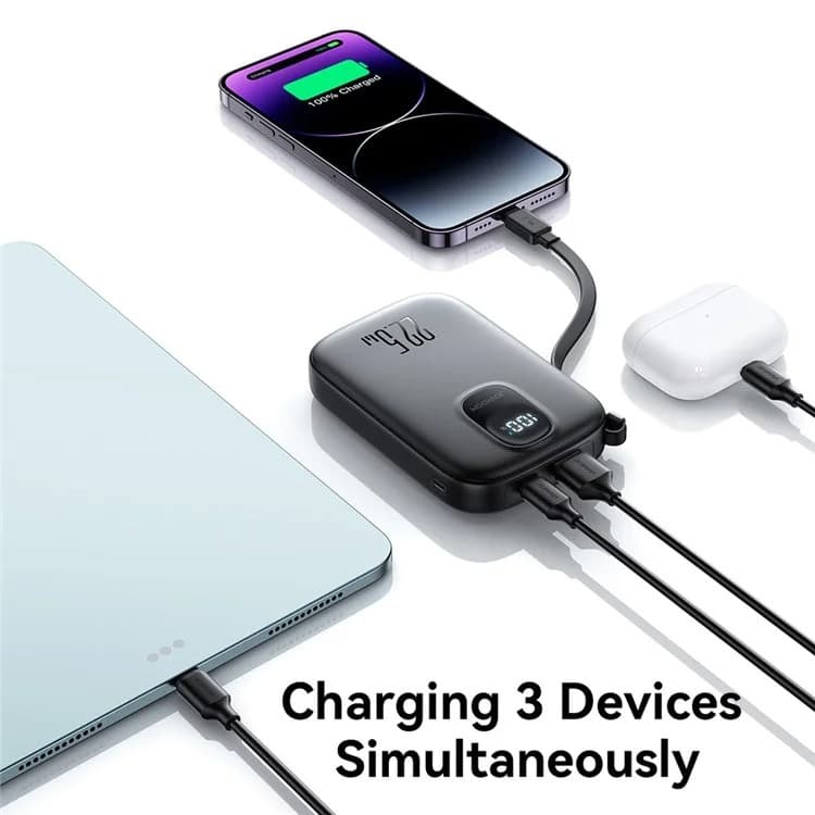 Изображение Внешний аккумулятор повербанк Power bank Joyroom JR-PBF18 10000mAh 22.5W с дисплеем черный фото Внешний аккумулятор повербанк Power bank Joyroom JR-PBF18 10000mAh 22.5W с дисплеем черный