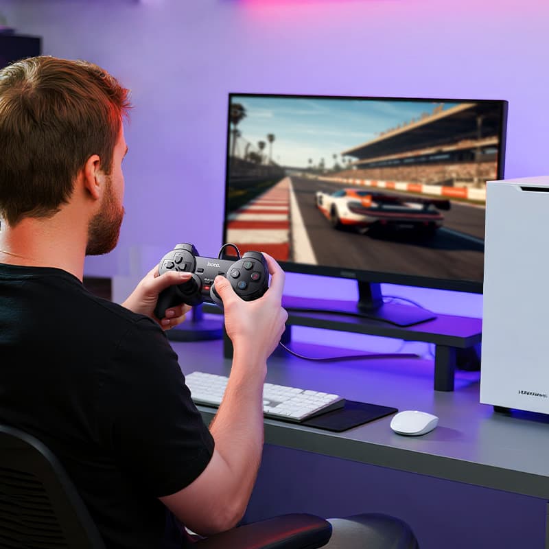 Геймпад проводной игровой контроллер Hoco GA3 черный