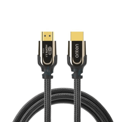 Кабель HDMI - HDMI 2м Onten OTN-HD180 ver 2.1 8K UHD в оплетке черный