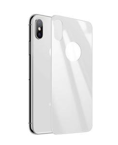 Защитное стекло для iphone X/XS (5.8) HOCO V10 Backside 3D на заднюю панель серебро/белое