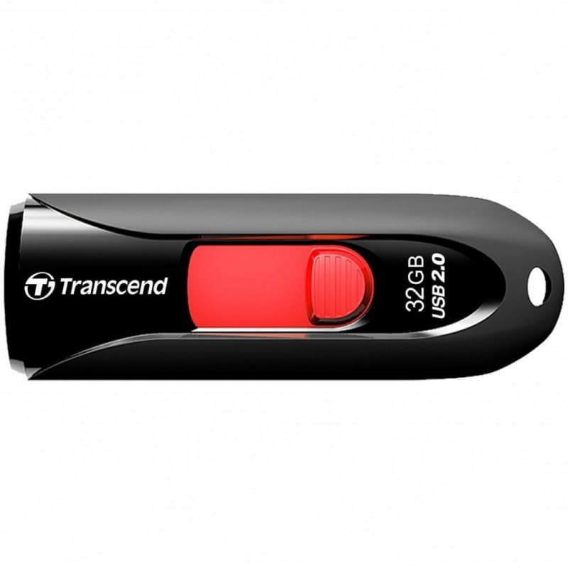 Изображение Флеш-накопитель Transcend JF590K 32Gb черно-красный выдвижной