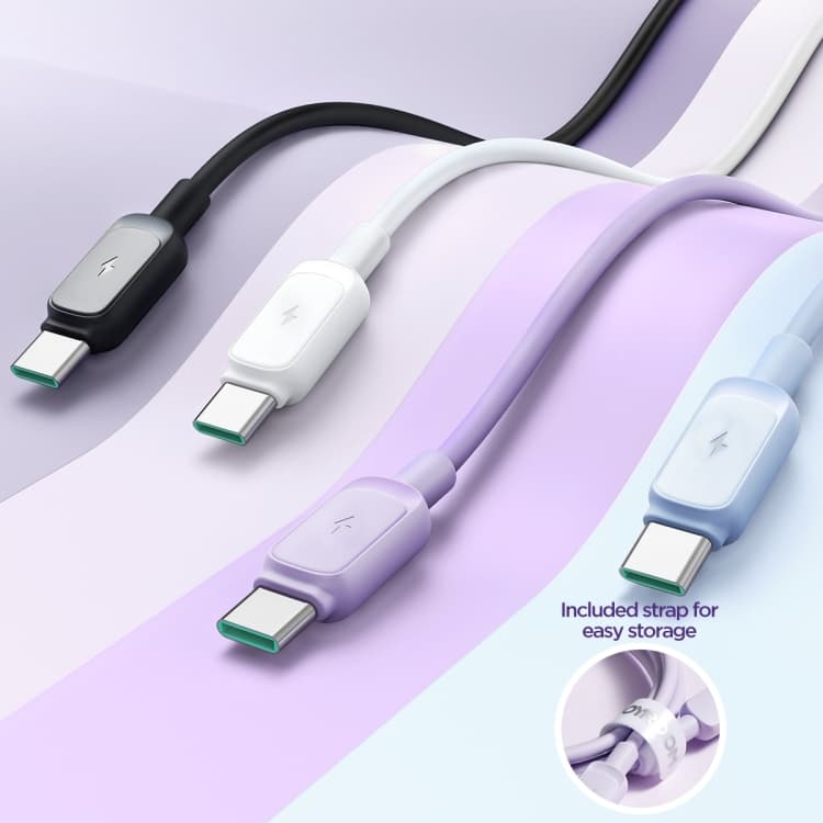 Кабель для зарядки Type-C USB Joyroom S-A14 1.2м 3A силикон фиолетовый Кабель для зарядки Type-C USB Joyroom S-A14 1.2м 3A силикон фиолетовый