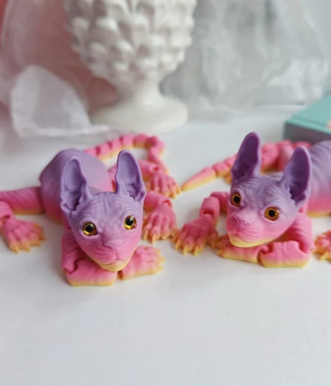 Подвижная игрушка 3D кот Сфинкс 31см Подвижная игрушка 3D кот Сфинкс 31см