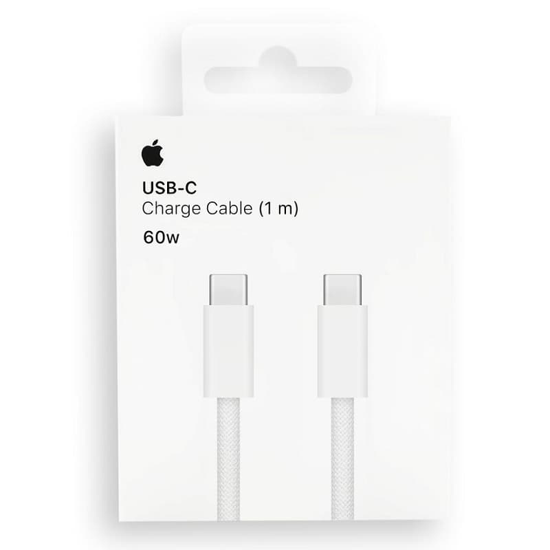 Кабель для зарядки Apple USB Type-C(m)/USB Type-C(m) 1м 60W белый RU Кабель для зарядки Apple USB Type-C(m)/USB Type-C(m) 1м 60W белый RU