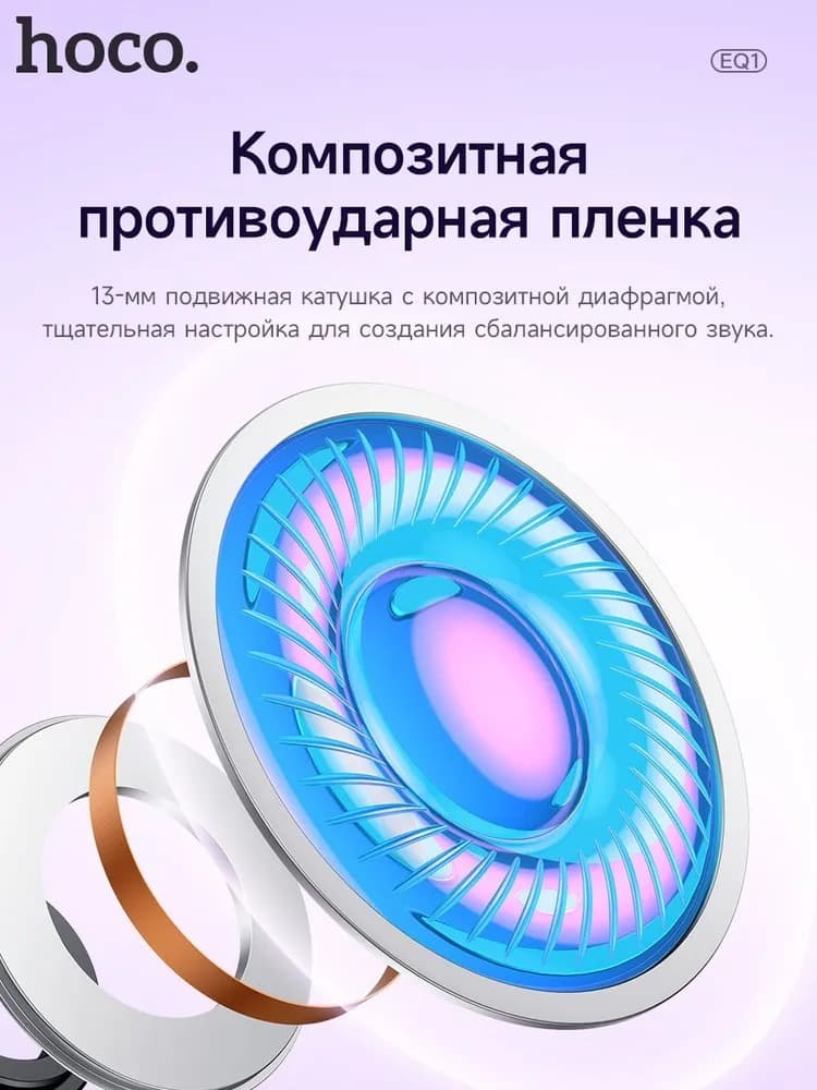 фото Наушники беспроводные Hoco EQ1 Music guide черные