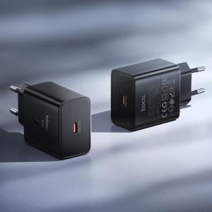 Сетевое зарядное устройство Адаптер Блок питания HOCO N77 GaN PD 45W Type-C USB-C черное