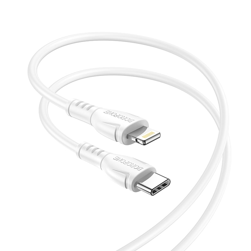 Кабель для зарядки iP Lightning to Type-C Borofone BX51 PD 12W белый