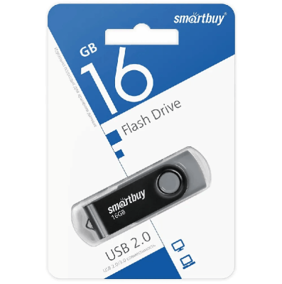 Флеш-накопитель Smartbuy Twist черный 16Gb Флеш-накопитель Smartbuy Twist черный 16Gb