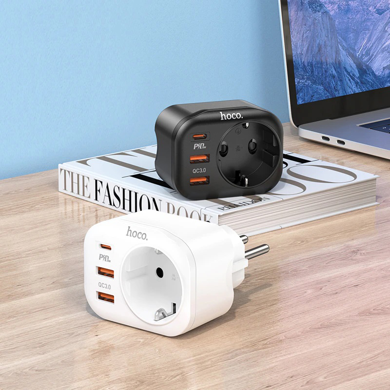 Сетевой фильтр HOCO NS3 1 гнездо + PD 20W + 2USB QC3.0 18W белый Сетевой фильтр HOCO NS3 1 гнездо + PD 20W + 2USB QC3.0 18W белый