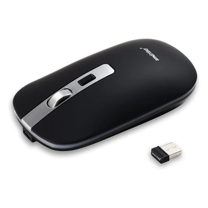 Мышь беспроводная Smartbuy 402CAG с зарядкой от USB 600mAh черная бесшумная (SBM-402CAG-K)