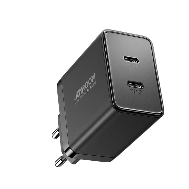 фото Сетевое зарядное устройство Адаптер Блок питания Joyroom JR-TCF09EU 2PD 40W 2Type-C USB-C черное