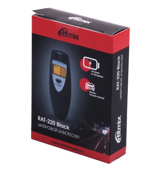 Изображение Алкотестер Ritmix RAT-220 Black цифровой сайта akstel.ru фото Алкотестер Ritmix RAT-220 Black цифровой