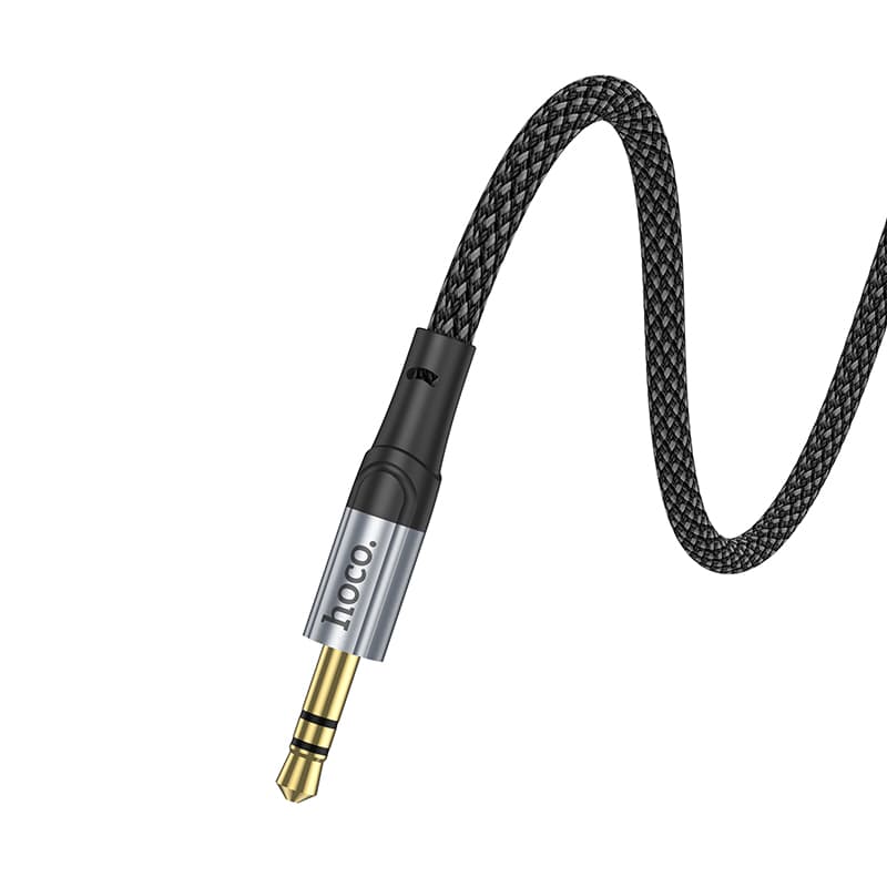 Кабель Aux Jack 3.5 - Type-C USB-C HOCO UPA26 1м плетеный черный Кабель Aux Jack 3.5 - Type-C USB-C HOCO UPA26 1м плетеный черный