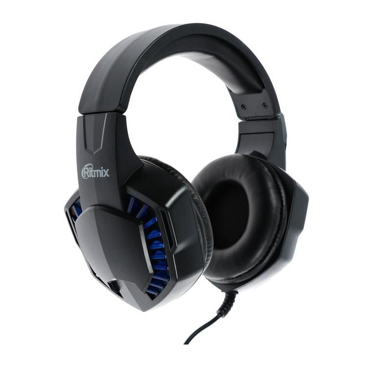 фото Наушники проводные накладные игровые Ritmix RН-562M Gaming черно-синие