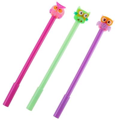 Ручка с брелком сова синие чернила (1010002)