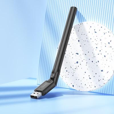 USB адаптер Wi-Fi4 HOCO HI32 черный (USB2.0 2.4ГГц до 150Мбит/с)