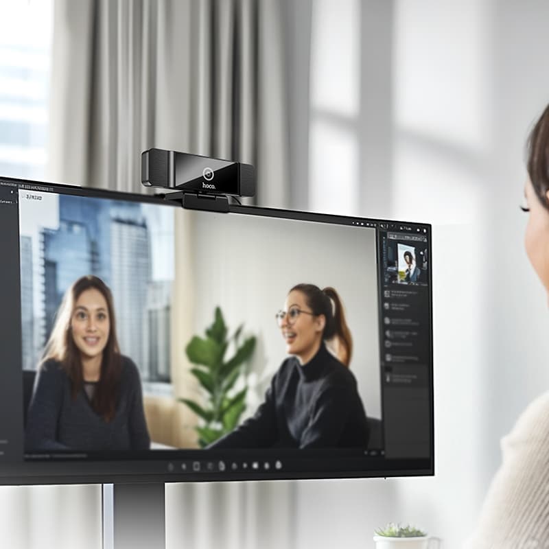 Web-камера веб камера с микрофоном HOCO D100 1080P 2MP USB 2.0/3.0 черная Web-камера веб камера с микрофоном HOCO D100 1080P 2MP USB 2.0/3.0 черная