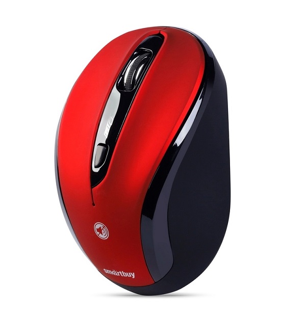 Мышь беспроводная Smartbuy 612AG красная бесшумная LED RED (SBM-612AG-RK)