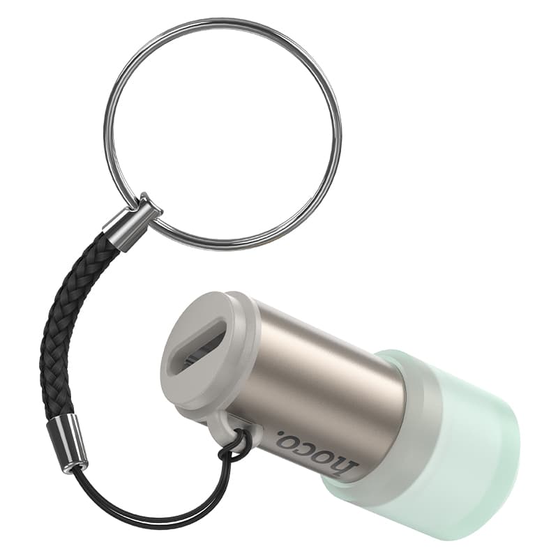 Изображение Портативный фонарик-брелок адаптер Hoco UA38A Type-C USB-C to LED серый металл фото Портативный фонарик-брелок адаптер Hoco UA38A Type-C USB-C to LED серый металл