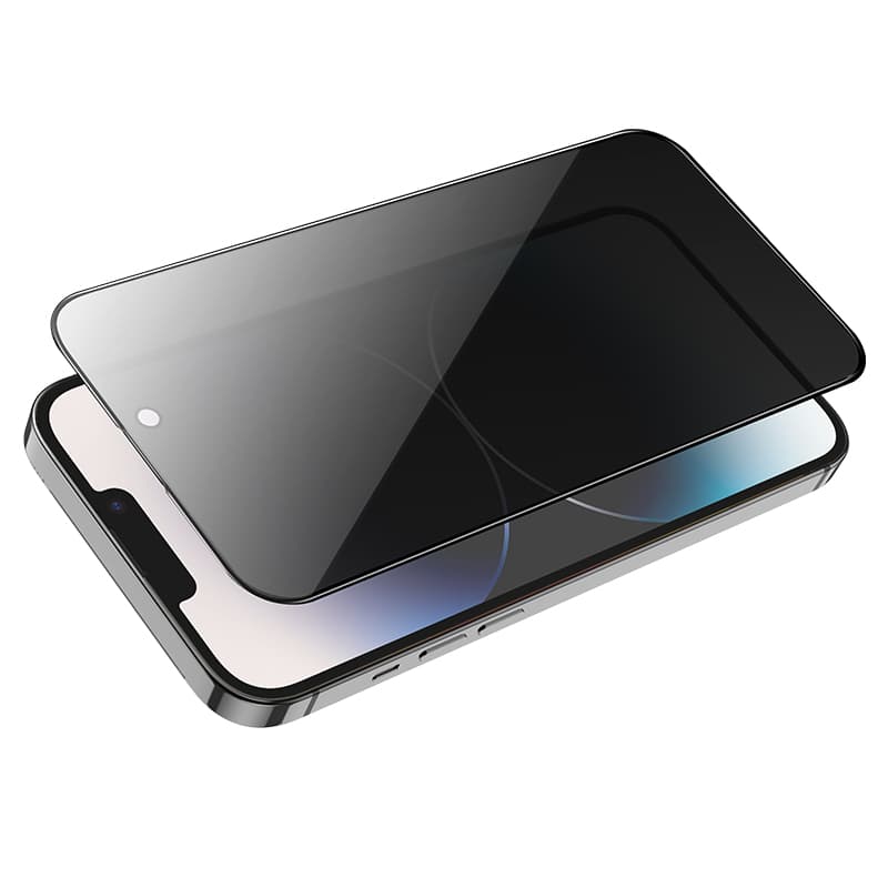 Изображение Защитное стекло для iphone 13 Pro/13/14/16e (6.1) HOCO G15 Privacy черное фото Защитное стекло для iphone 13 Pro/13/14/16e (6.1) HOCO G15 Privacy черное