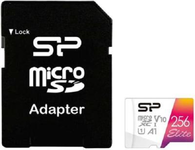 Карта памяти Silicon Power MicroSDXC Class 10 Elite UHS-1 V10 A1 R/W 100MB/s 256Gb