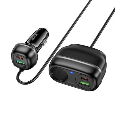 Разветвитель HOCO Z59A 240W 1 прикуриватель + PD 30W + USB QC3.0/ 2 Type-C USB-C + 2USB черный