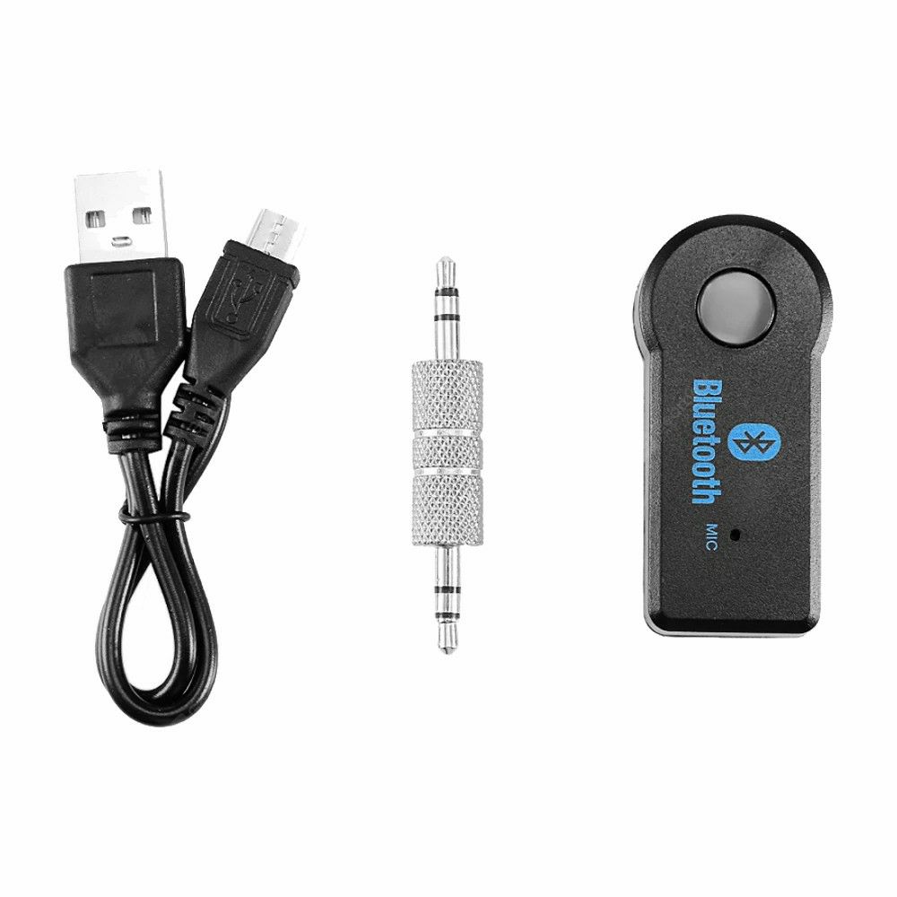 фото Блютуз aux FM трансмиттер bluetooth адаптер ресивер BT-350 черный