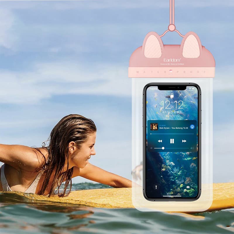 Чехол водонепроницаемый Ealdom ET-S5 225x117mm розовый