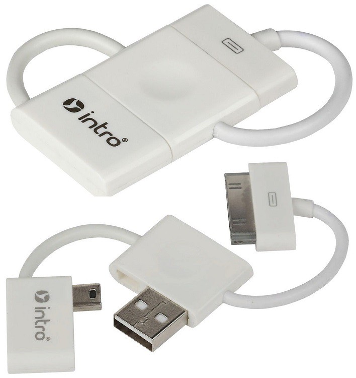 Разветвитель адаптер переходник USB HUB Хаб INTRO H507 разветвитель Mini USB/30pin